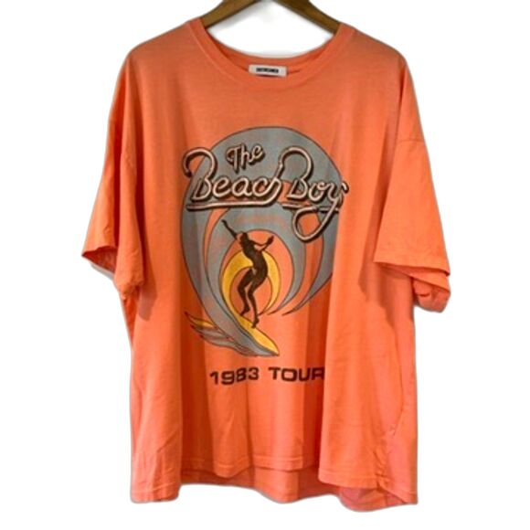 Daydreamer Beach Boys 1983 Boyfriend Band Tee Pink Short Sleeves One Size - Picture 2 of 9